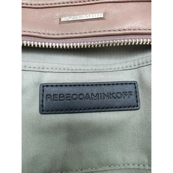 Rebecca Minkoff Mini M.A.C Brown Leather Chain Strap Zipper Crossbody Bag - Picture 12 of 13